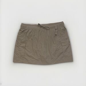Avia Women’s Cargo Hiking Skort Khaki Beige Large Athletic Outdoor Utility Skirt